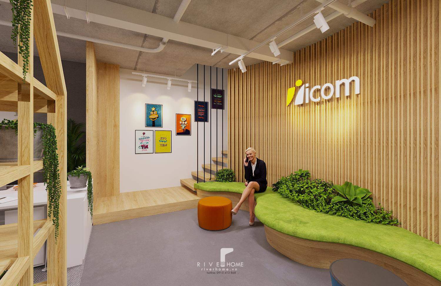thiết kế văn phòng Icom