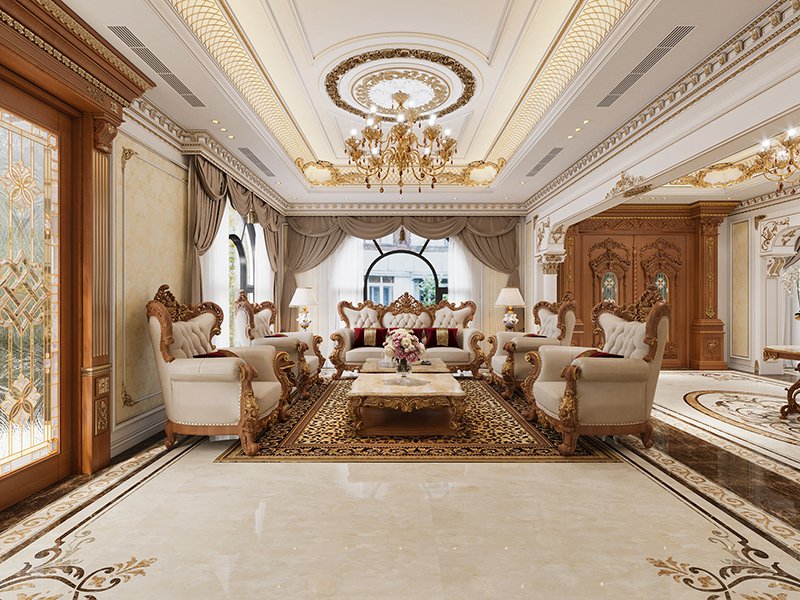 Thiết kế nội thất biệt thự cổ điển với nét đẹp sang trọng và tinh xảo