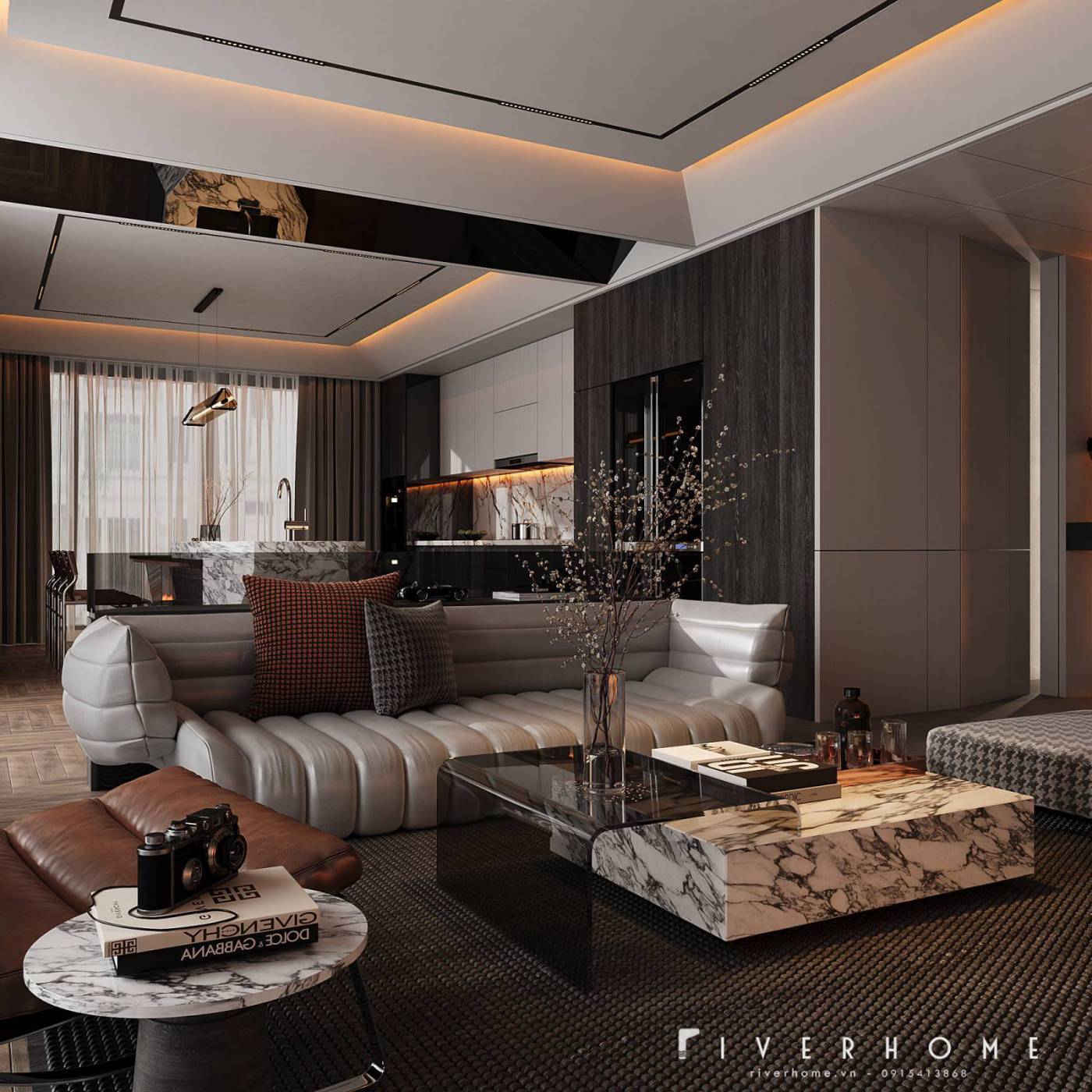 Nội thất chung cư phong cách hiện đại tại Feliz Homes - Hoàng Mai