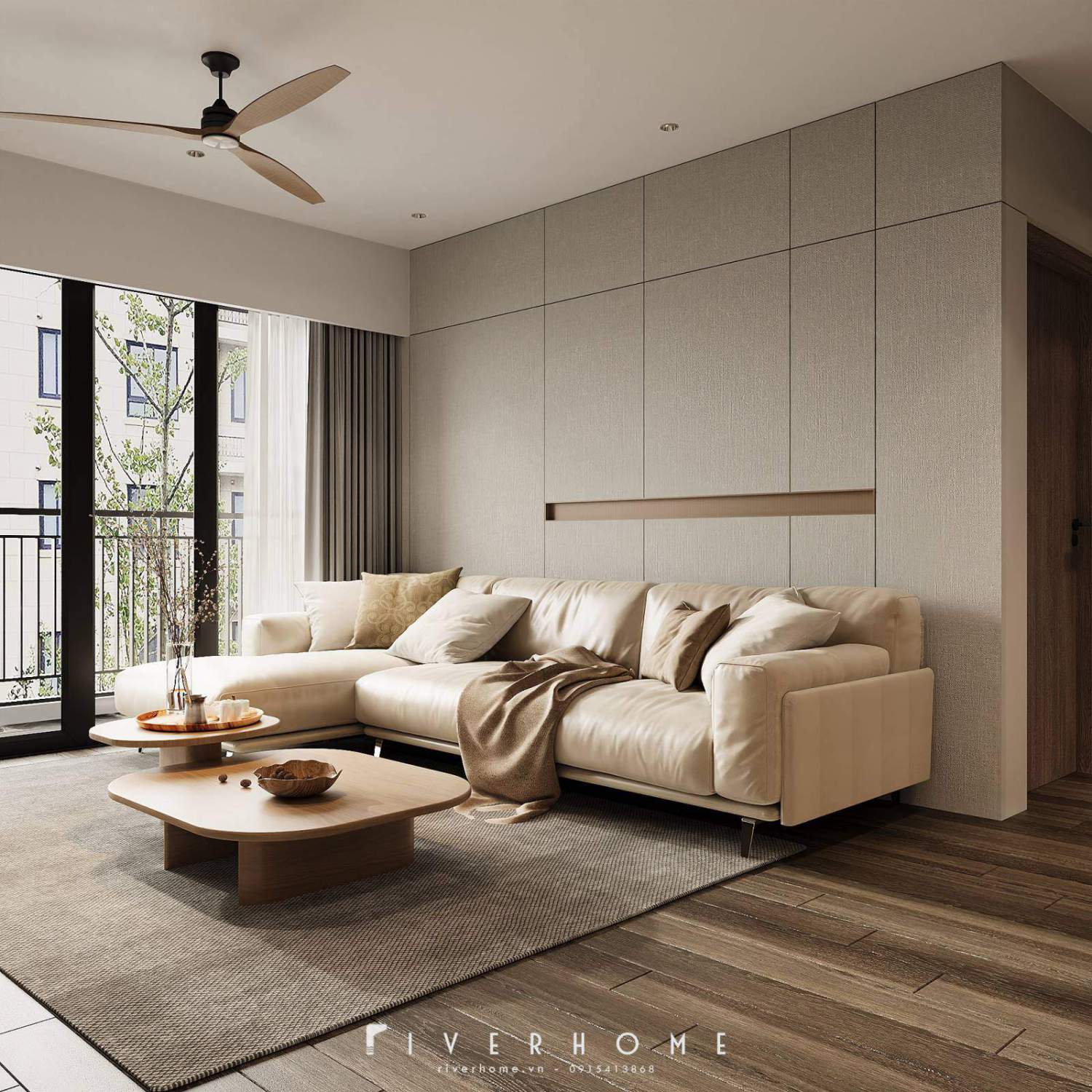Thiết kế nội thất căn hộ 2 ngủ Berriver Long Biên - Mrs. Thủy