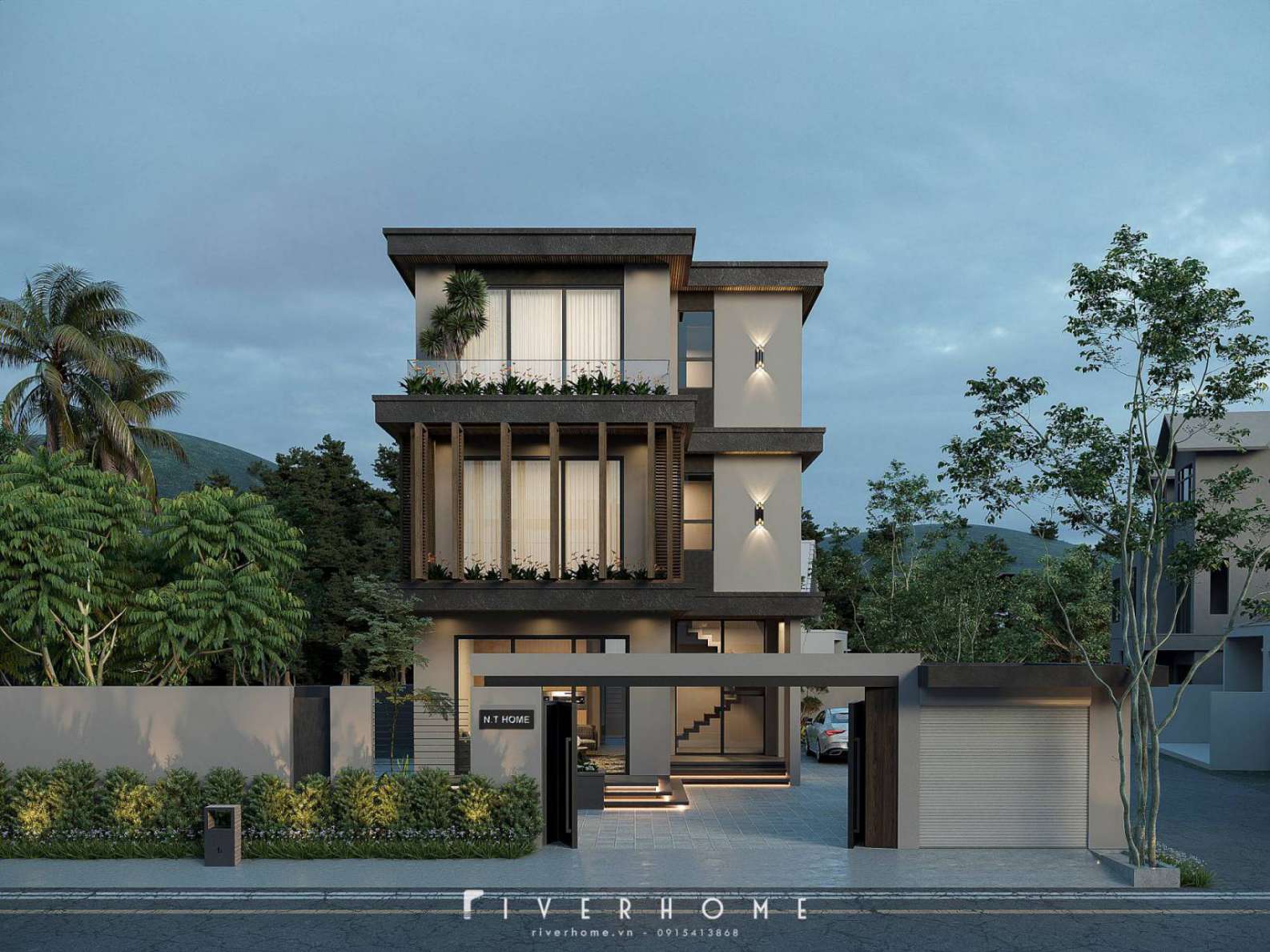 Thiết kế kiến trúc nhà phố 126m2 tại Định Hóa - Thái Nguyên
